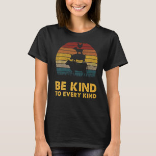 T-shirt Soyez Gentil À Toutes Sortes Retro Animal Vegan Po