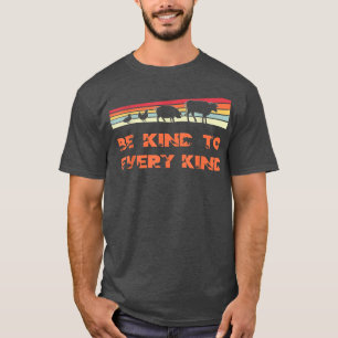 T-shirt Soyez Gentil À Toutes Sortes Vegan Retro Animaux V