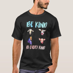 T-shirt Soyez Gentil À Toutes Sortes Végétariennes Aquarel