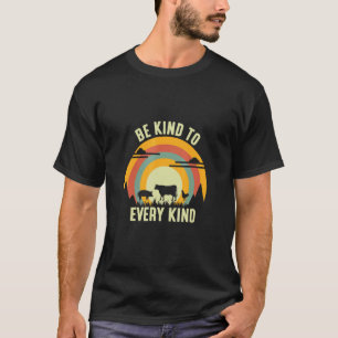 T-shirt Soyez Gentil Avec Chaque Espèce Mignon Rétro Végét