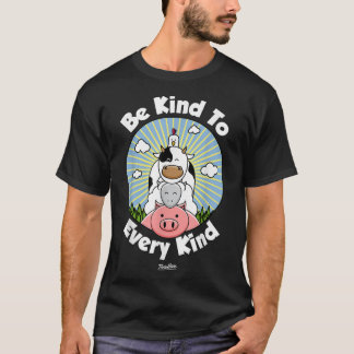 T-shirt Soyez gentil avec chaque sorte de végétalien végét