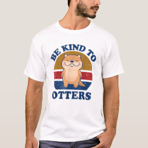 T-shirt Soyez Gentil Avec Des Loutres Hommes Femmes Enfant