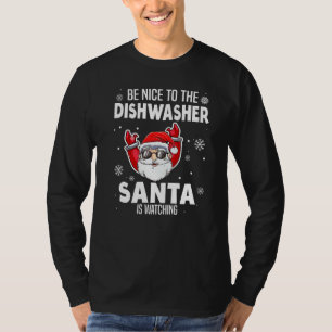T-shirt Soyez Gentil Avec Le Lave-Vaisselle Père Noël Rega