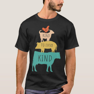 T-shirt Soyez gentil avec tous les types Amoureux des anim