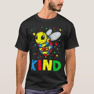 T-shirt Soyez gentil graphisme de puzzle de sensibilisatio