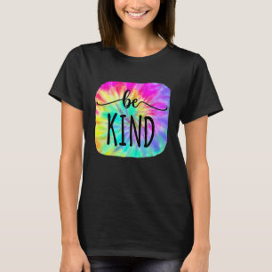 T-shirt Soyez Gentil  Groovy Tie Dye Flower Power  Anti In