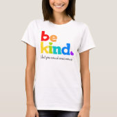 T-shirt Soyez gentil rainbow graphique slogan personnalisé (Devant)