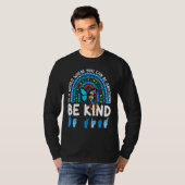 T-shirt Soyez gentil Rainbow Kindness Blue Sensibilisation (Devant entier)