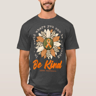 T-shirt Soyez gentil Sunflower Orange TDAH sensibilisation