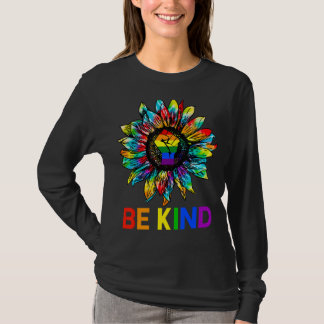 T-shirt Soyez gentil Tournesol Power Fist Lgbt Pride Gay L