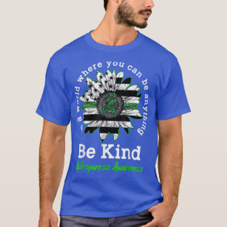 T-shirt Soyez gentil Vert Tournesol Kindness Gastroparesis