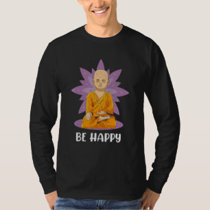 T-shirt Soyez heureux Bébé mignon Bouddha Lotus Fleur Mand