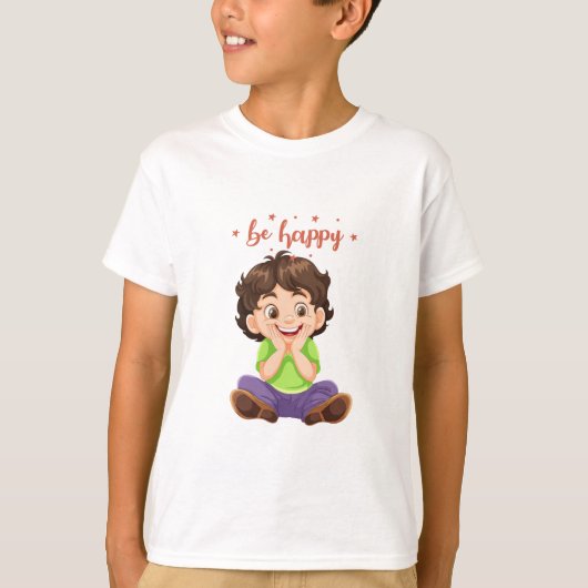 T-shirt Soyez heureux de conception (Devant)