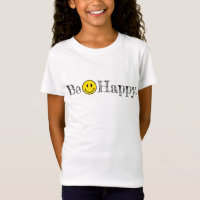 Soyez heureux Typographie Sourire Visage Emoji Enf