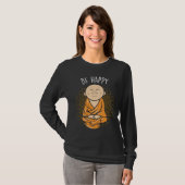T-shirt Soyez heureux Zen Little Buddha Mandala Bouddhiste (Devant entier)