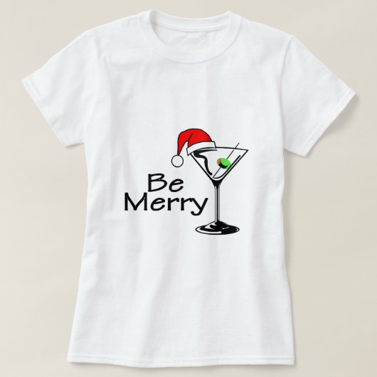 T-shirt Soyez Joyeux Noël Martini (Design devant)
