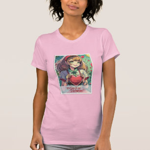 T-shirt Soyez ma Saint-Valentin dans le style Manga 33419