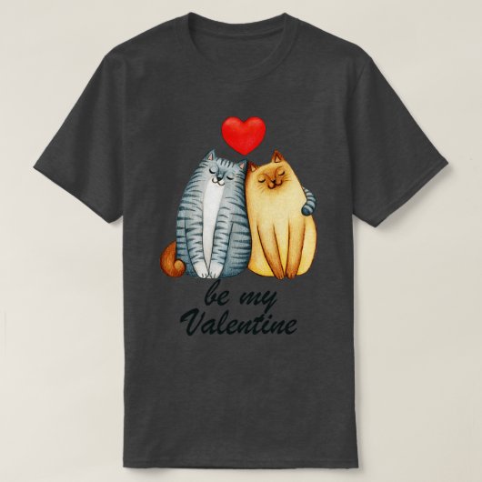 T-shirt Soyez mon Valentin Les chats aiment la Saint-Valen (Design devant)