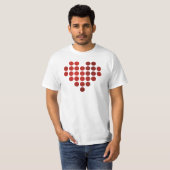 T-SHIRT SOYEZ MON VALENTINE RED FAUX GOLD FOIL POINTS TEXT (Devant entier)