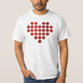 T-SHIRT SOYEZ MON VALENTINE RED FAUX GOLD FOIL POINTS TEXT (Devant)
