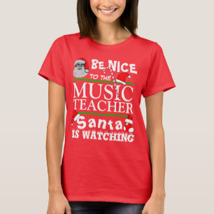 T-shirt Soyez Nice au rouge de professeur de musique