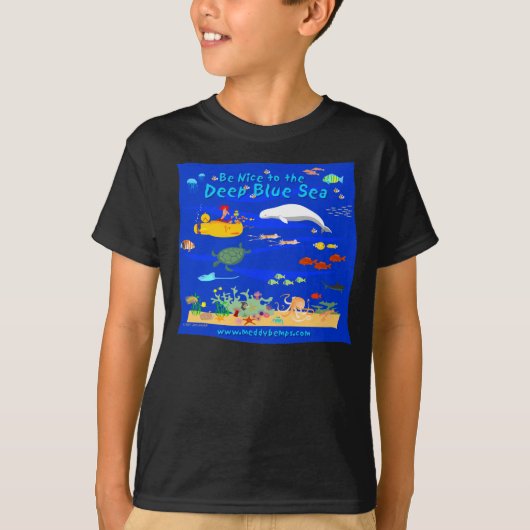 T-shirt Soyez Nice vers la mer bleue profonde (Devant)