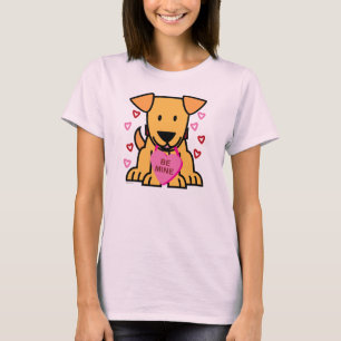 T-shirt Soyez rose de Labrador de chiot de Valentine de