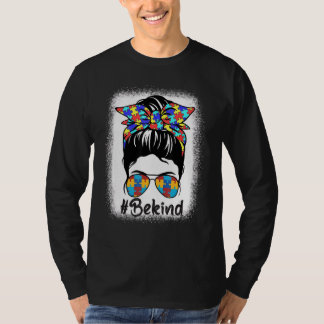 T-shirt Soyez Sensibilisation sur l'autisme Messy Bun Girl