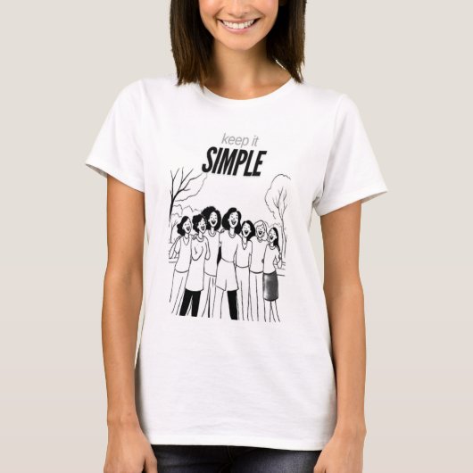 T-shirt Soyez simple et heureux (Devant)