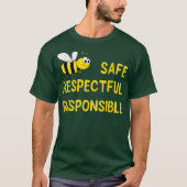 T-shirt Soyez Sûr Respectueux Message Responsable T Pour (Devant)