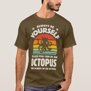 T-shirt Soyez toujours Octopus Sunset Retro pour les homme