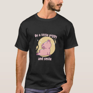 T-shirt Soyez Un Petit Piggy Et Sourire Retro Cochon Migno