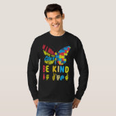 T-shirt Soyez un Puzzle Langue des signes Parler main Auti (Devant entier)