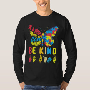 T-shirt Soyez un Puzzle Langue des signes Parler main Auti