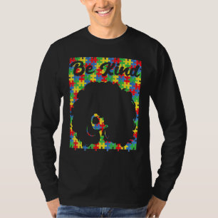 T-shirt Soyez une Sensibilisation sur l'autisme Afro Girl 