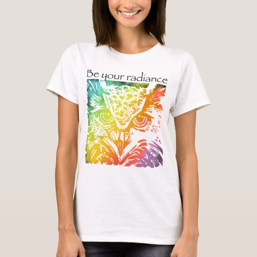 T-shirt Soyez votre choux rayonnant, les animaux arc-en-ci (Devant)
