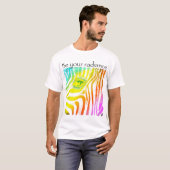 T-shirt Soyez votre radiance zèbre animaux arc-en-ciel (Devant entier)