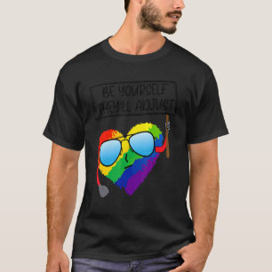 T-shirt Soyez vous-même Ils régleront Rainbow Heart Lgbt Q
