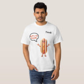 T-shirt "Soyons Frank" Hotdog Pun Hommes (Devant entier)