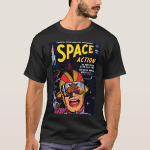 T-shirt Space Action #2 Vintage Sci Fi Couverture de la ba
