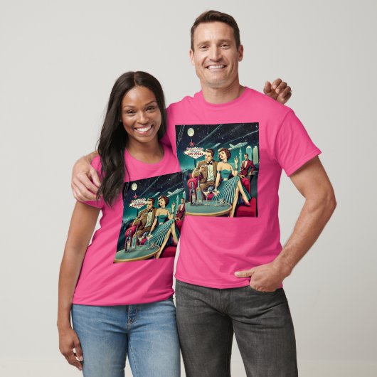 T-shirt Space Age Las Vegas Martini Party (Unisexe)