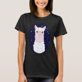 T-shirt Space Animaux habiller Lama avec Bubble Gum Kids C (Devant)