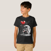 T-shirt Space Astronaut Heart Bylloon Valentine's Day Vale (Devant entier)
