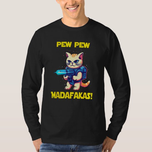T-shirt Space Astronaut Pew Madafakas Birman Cat 1 (Devant)