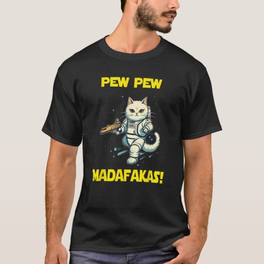 T-shirt Space Astronaut Pew Madafakas Birman Cat 2 (Devant)