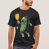 T-shirt Space Astronaut Pickle Playing Pickleball Pickle B (Devant)