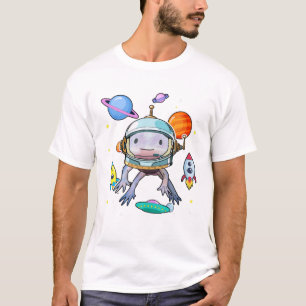 T-shirt Space Axolotl mignon poisson de promenade mexicain