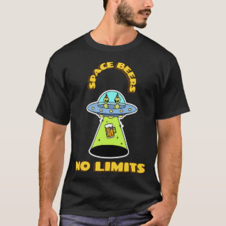 T-shirt Space Beers No Limits Ufo Party Aliens