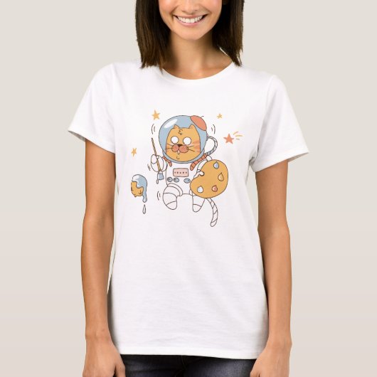 T-shirt Space Cat (Devant)