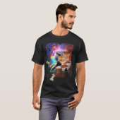 T-shirt Space Cat Galaxy Chess Board Set Pièces Lagoon Neb (Devant entier)